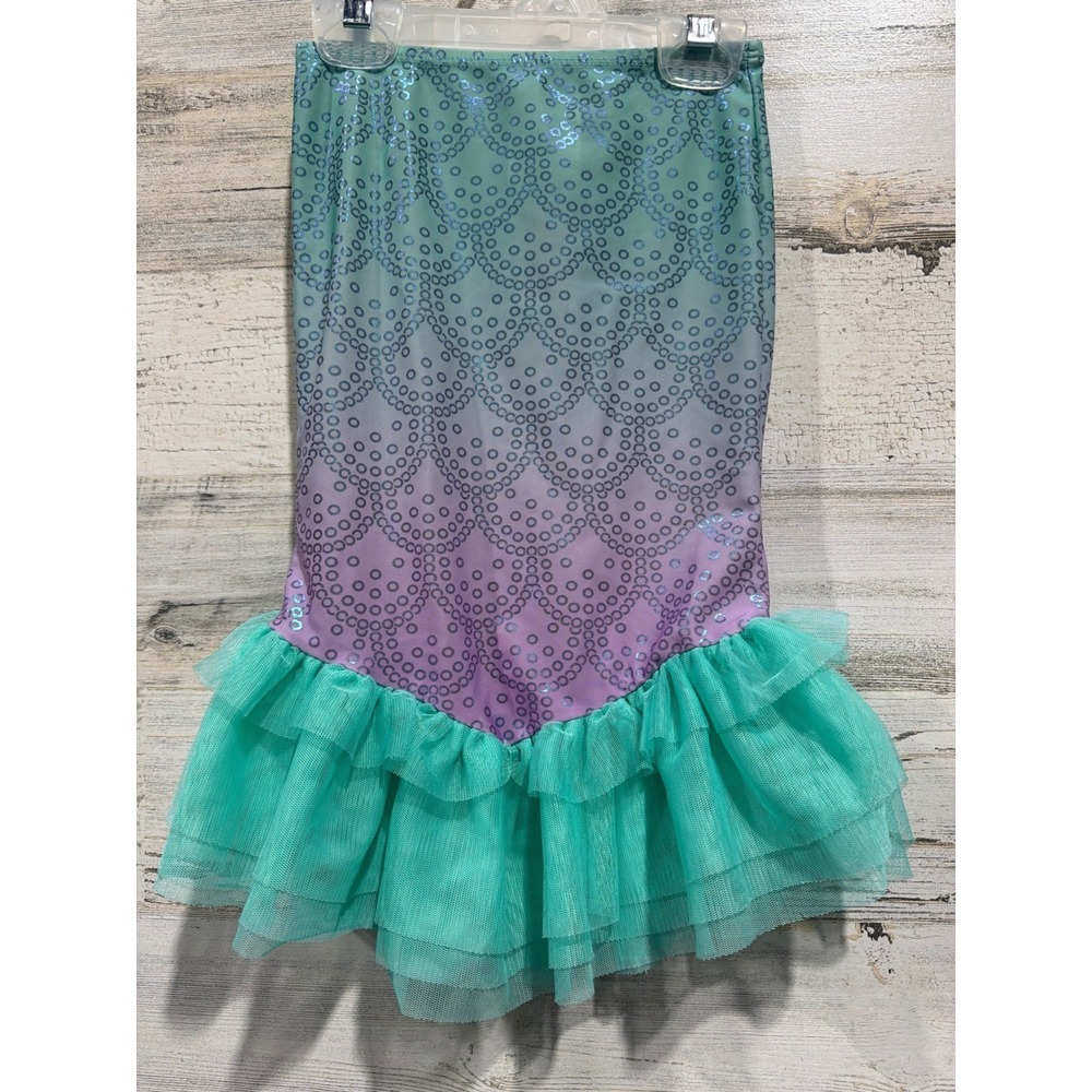 Disney Little Mermaid Skirt Girls 3 Teal Purple Ombre EUC